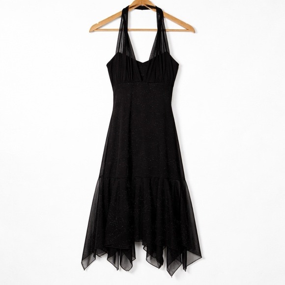 Taboo Dresses & Skirts - Vintage Y2K Taboo Halter Dress Womens Small Whimsigoth Fairy Grunge Asymmetric